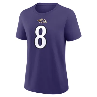 Nike Lamar Jackson Baltimore Ravens  Women's Nfl T-shirt In Blue