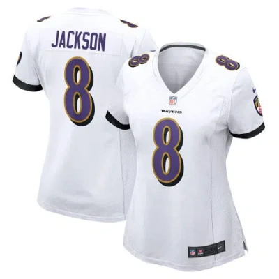 Nike Lamar Jackson White Baltimore Ravens Player Game Jersey