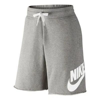 Nike Large Logo Printing Basketball Sports Shorts Gray