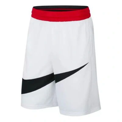 Nike Large Logo Printing Sports Loose Basketball Shorts White