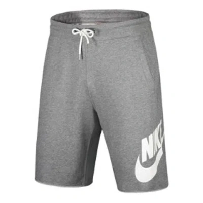 Nike Large Printing Loose Knit Shorts Gray