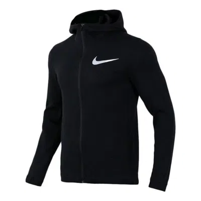 Nike Large Swoosh Zipped Hooded Jacket 'black'