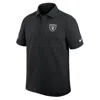 Nike Black Las Vegas Raiders Sideline City Pride Woven Performance Polo In Black