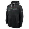 Nike Las Vegas Raiders Crucial Catch Sideline  Men's Dri-fit Nfl Pullover Hoodie In Black