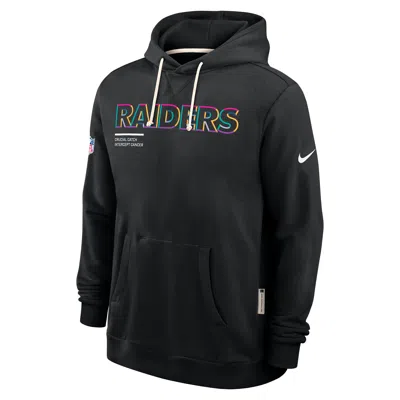 Nike Las Vegas Raiders Crucial Catch Sideline  Men's Dri-fit Nfl Pullover Hoodie In Black
