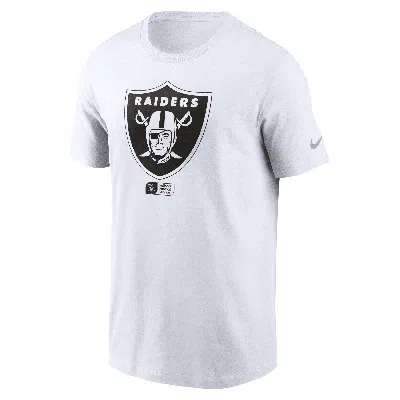 Nike Las Vegas Raiders Faded Essential  Men's Nfl T-shirt In White