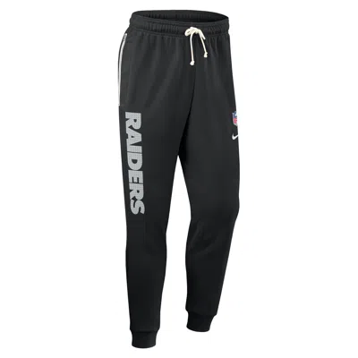 NIKE LAS VEGAS RAIDERS GROUND GAME SIDELINE  MEN'S DRI-FIT NFL TAPER PANTS,1015885034