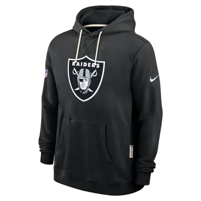 Nike Black Las Vegas Raiders Sideline Standard Issue Initial Home Dri-fit Hoodie