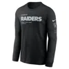 Nike Black Las Vegas Raiders Play To Win Essential Long Sleeve T-shirt In Black