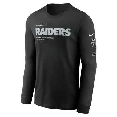 Nike Black Las Vegas Raiders Play To Win Essential Long Sleeve T-shirt