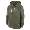 Nike Las Vegas Raiders Salute To Service Sideline  Women's Dri-fit Nfl Pullover Hoodie In Green