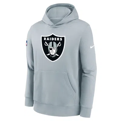 Nike Las Vegas Raiders Sideline Club Big Kids'  Nfl Pullover Hoodie In Gold