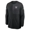 Nike Las Vegas Raiders Sideline Coach  Men's Dri-fit Nfl Long-sleeve Top In Black