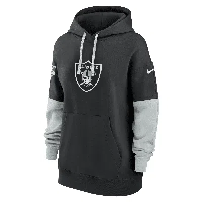 Nike Las Vegas Raiders Sideline Essential  Women's Nfl Pullover Hoodie In Black