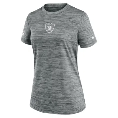 Nike Las Vegas Raiders Sideline Team Issue Velocity  Women's Dri-fit Nfl T-shirt