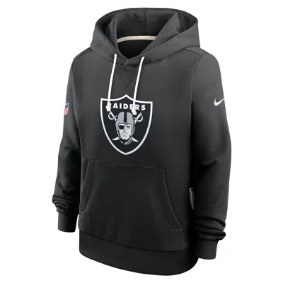 Nike Las Vegas Raiders Sideline  Women's Dri-fit Nfl Pullover Hoodie In Black
