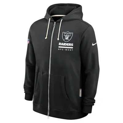 Nike Las Vegas Raiders Utility Player Sideline  Men's Dri-fit Nfl Full-zip Hoodie In Black