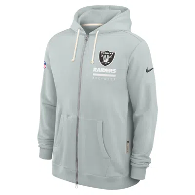 Nike Las Vegas Raiders Utility Player Sideline  Men's Dri-fit Nfl Full-zip Hoodie In Gray