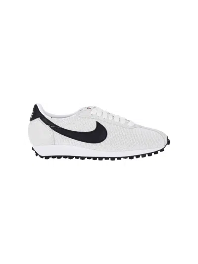 Nike Ld-1000 Leather And Brushed Suede-trimmed Mesh Sneakers In Summit White/black-w