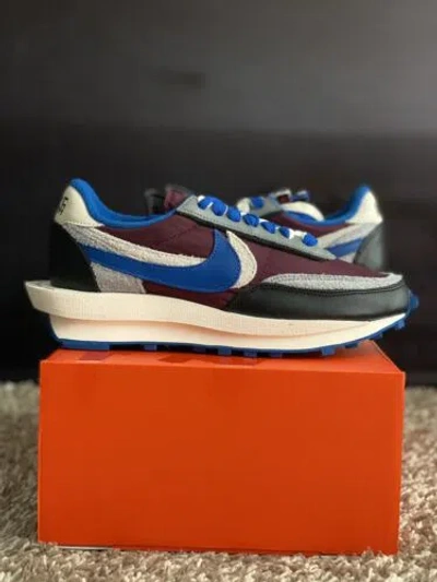 Pre-owned Nike Ldwaffle Sacai Undercover Night Maroon Royal Dj4877-600 Ld Waffle Cool Grey In Red