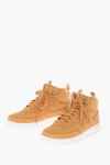 NIKE LEATHER AND FABRIC COURT VISION MID SNEAKERS