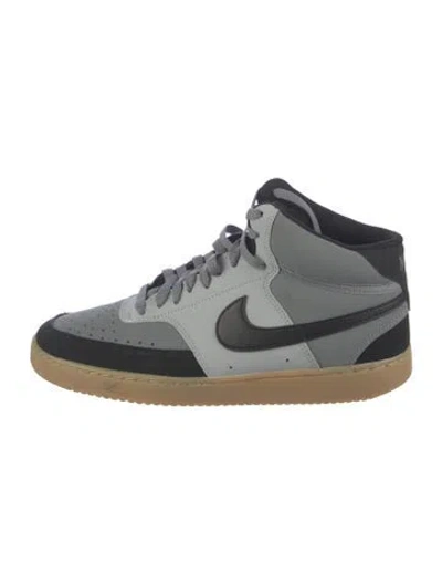 Pre-owned Nike Leather Athletic Sneakers In Black/grey