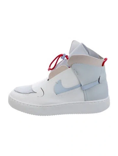 Pre-owned Nike Leather Athletic Sneakers In Grey