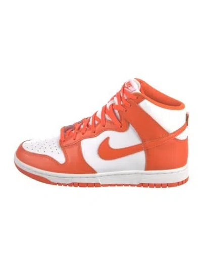 Pre-owned Nike Leather Athletic Sneakers In Orange
