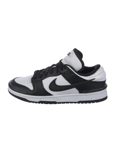 Pre-owned Nike Leather Colorblock Pattern Athletic Sneakers In Black