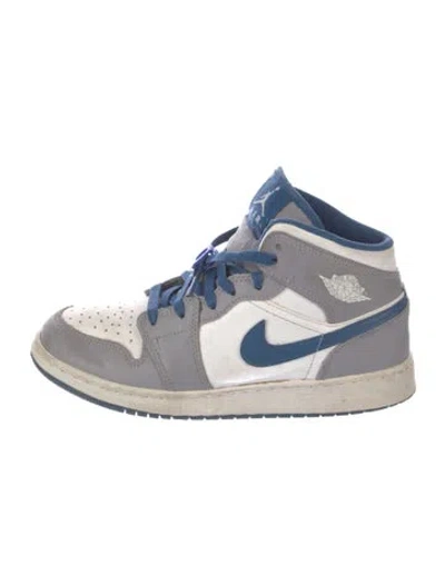 Pre-owned Nike Leather Colorblock Pattern Athletic Sneakers In Blue