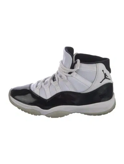Pre-owned Nike Leather Colorblock Pattern Sneakers In Black