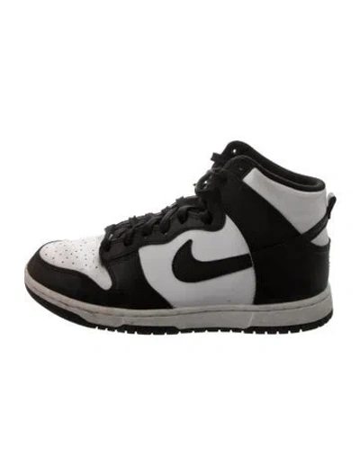 Pre-owned Nike Leather Colorblock Pattern Sneakers In Black