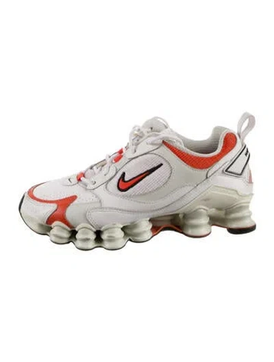 Pre-owned Nike Leather Colorblock Pattern Sneakers In Gray