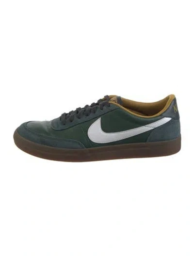 Pre-owned Nike Leather Colorblock Pattern Sneakers In Green
