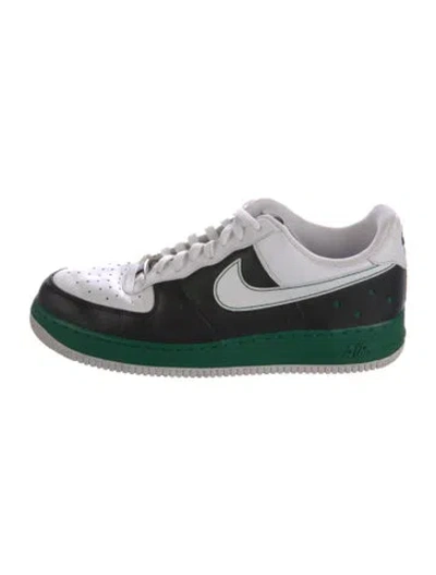 Pre-owned Nike Leather Colorblock Pattern Sneakers In Green