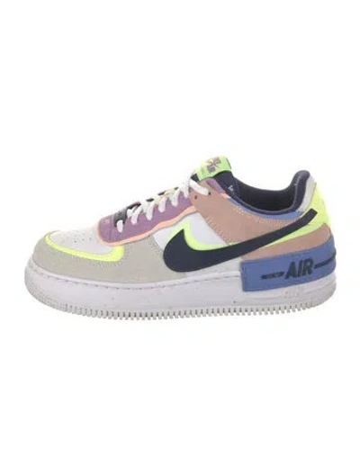 Pre-owned Nike Leather Colorblock Pattern Sneakers In White