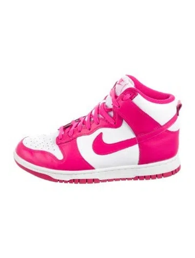 Pre-owned Nike Leather Colorblock Pattern Wedge Sneakers In Pink