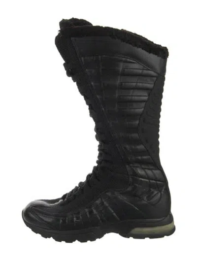 Pre-owned Nike Leather Combat Boots In Black
