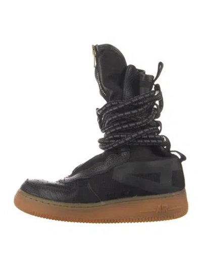 Pre-owned Nike Leather Combat Boots In Black