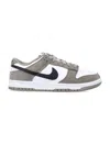 Nike Dunk Low Suede Leather Sneakers In Gray