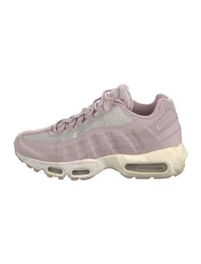 Pre-owned Nike Leather Glitter Accents Athletic Sneakers In Purple