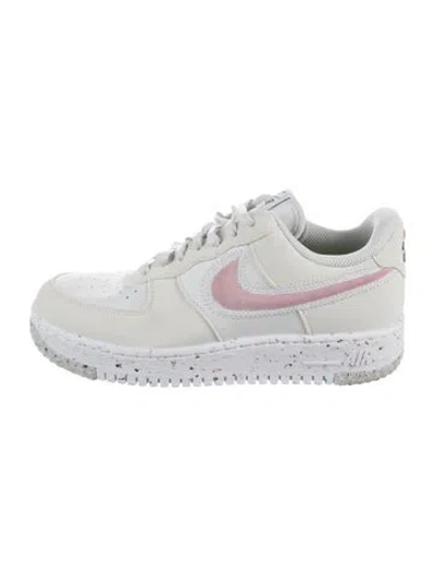 Pre-owned Nike Leather Graphic Print Athletic Sneakers In White
