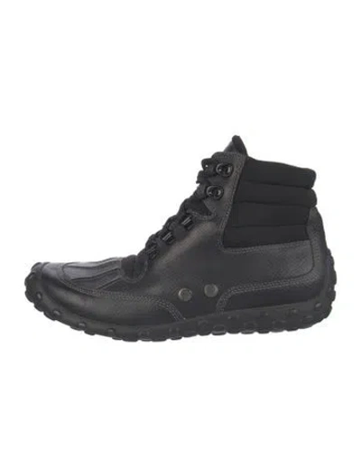 Pre-owned Nike Leather Hiking Boots In Black