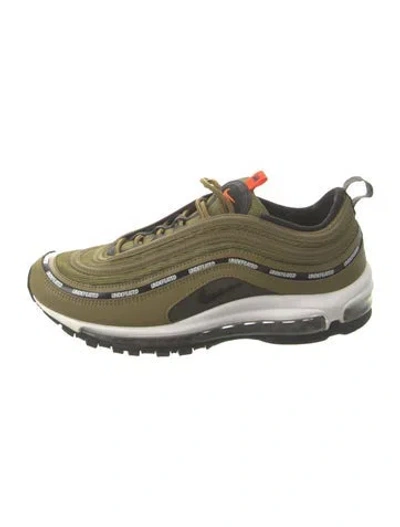 Pre-owned Nike Leather Printed Athletic Sneakers In Green