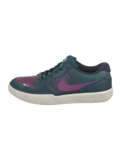 Pre-owned Nike Leather Sneakers In Blue