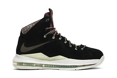 Pre-owned Nike Lebron 10 Ext Qs 'black Suede' 607078-001 In Black/black-dk Fld Brown-trmln