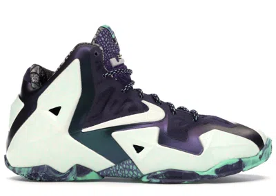 Pre-owned Nike Lebron 11 Allstar Sneakers In Cashmere/green Glow/purple Dynasty