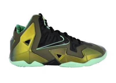Pre-owned Nike Lebron 11 King's Pride Sneakers In Gold/arctic Green/black In Multi
