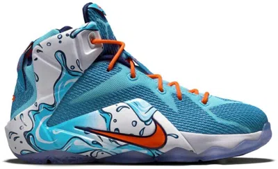 Pre-owned Nike Lebron 12 Buckets Sneakers In Clearwater/blue Lagoon/midnight Navy