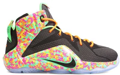 Pre-owned Nike Lebron 12 Fruity Pebbles Sneakers In Black
